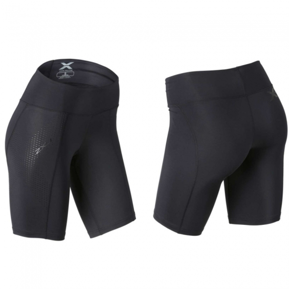 2XU Mid-rise Kompression Short Schwarz Damen WA3027bBLK/DBK